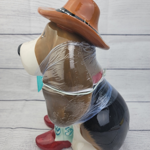 Pioneer Woman Ceramic Cowboy Charlie Turquoise Cookie Jar - Picture 5 of 17